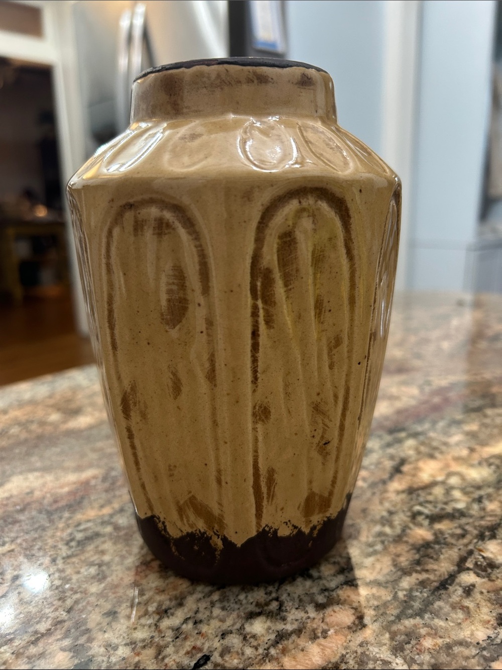 Mid Century Style Ixia Regal brown ceramic decorative vase